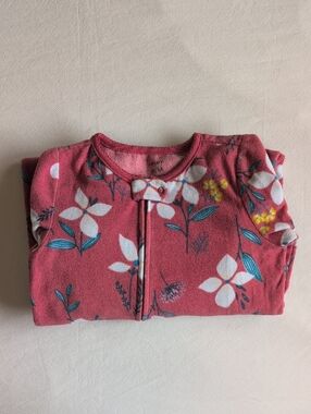 carter's floral fleece zipper footie sleeper pajamas 3T toddler girls